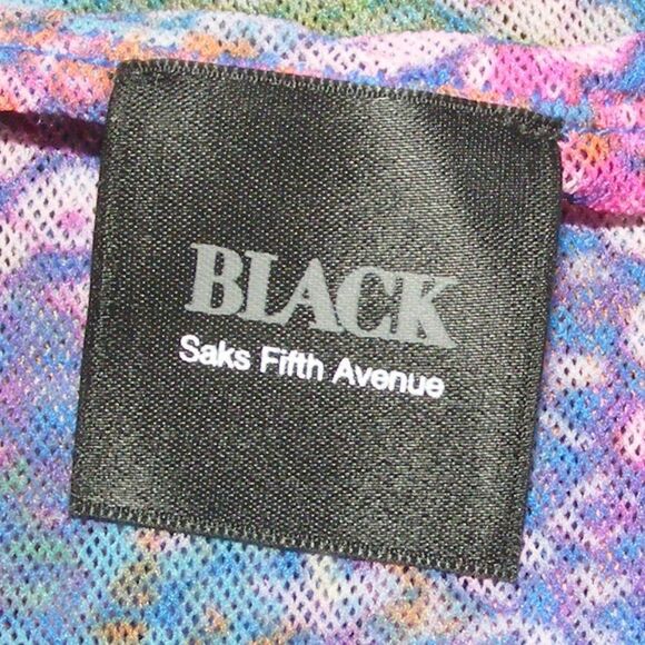 BLACK SAKS FIFTH AVE Python Tunic, XXS, Nylon Mesh, Rainbow Snakeskin - Picture 9 of 12
